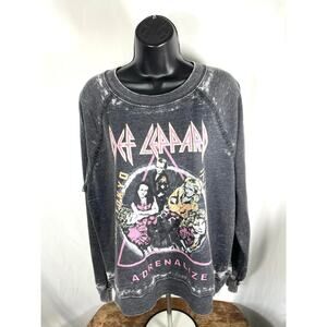 Def Leppard Adrenalize Washed Crop Sweatshirt
